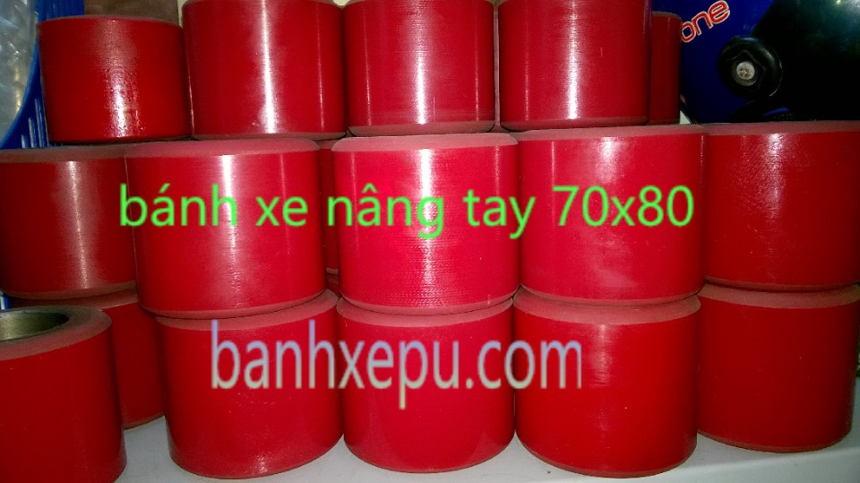 Bánh xe nâng tay 70x80 pu